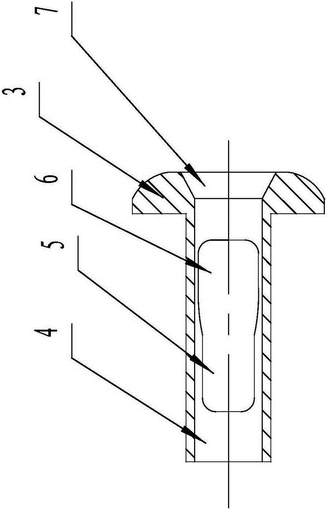 Pull ring type rivet