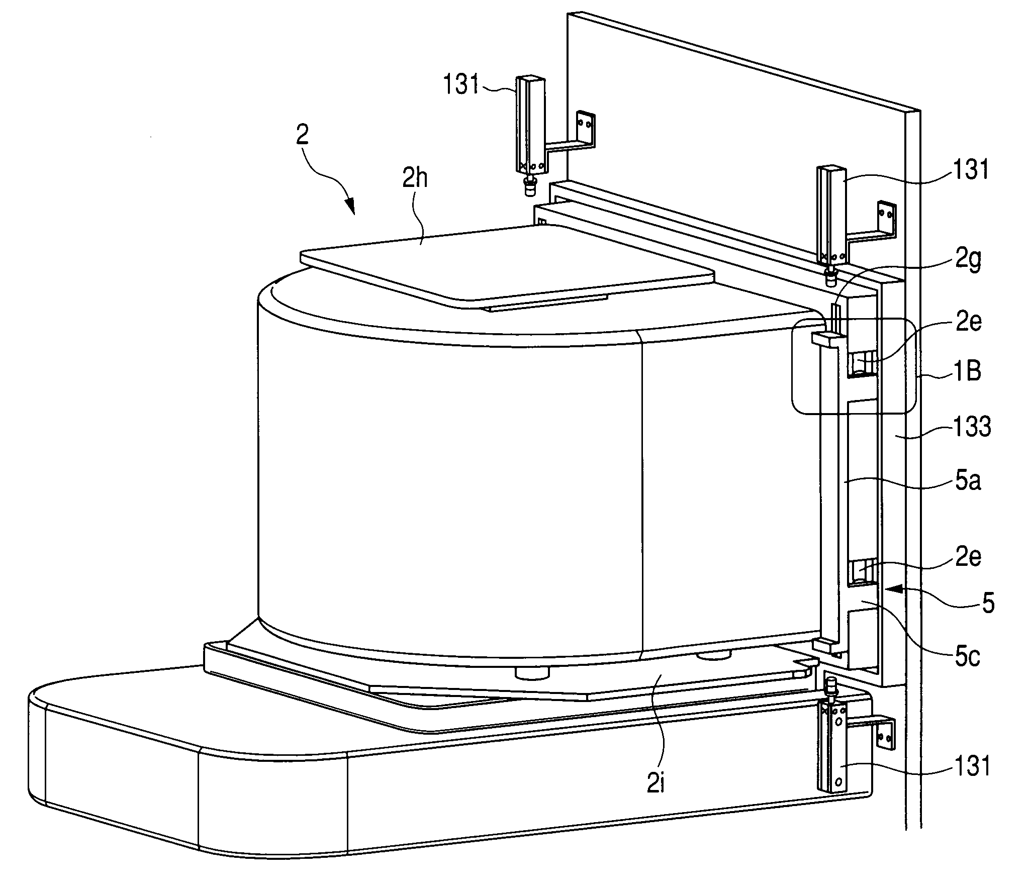 Lid opening/closing system for closed container