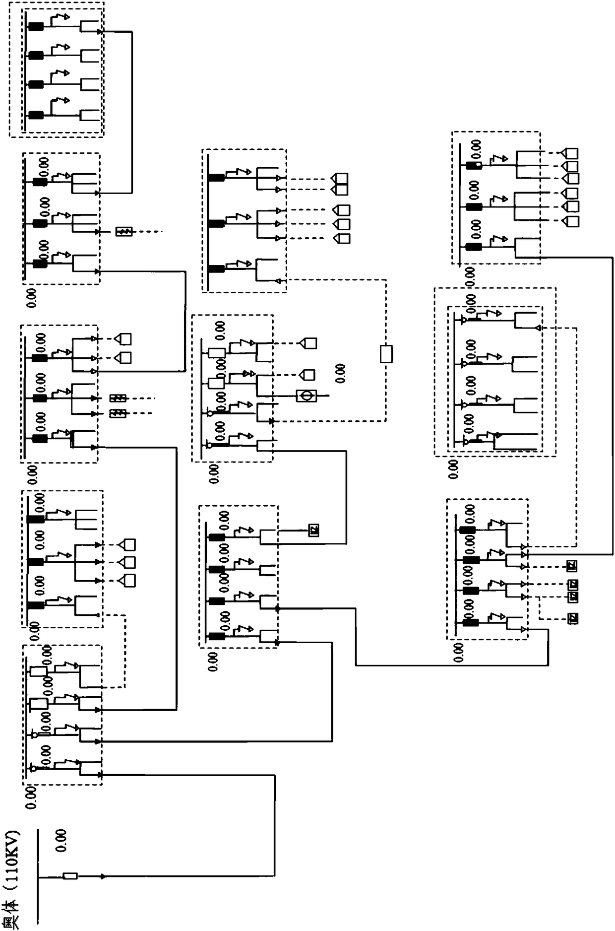 A Boundless Cross Wiring Method for Distribution Feeder Single Line Diagram