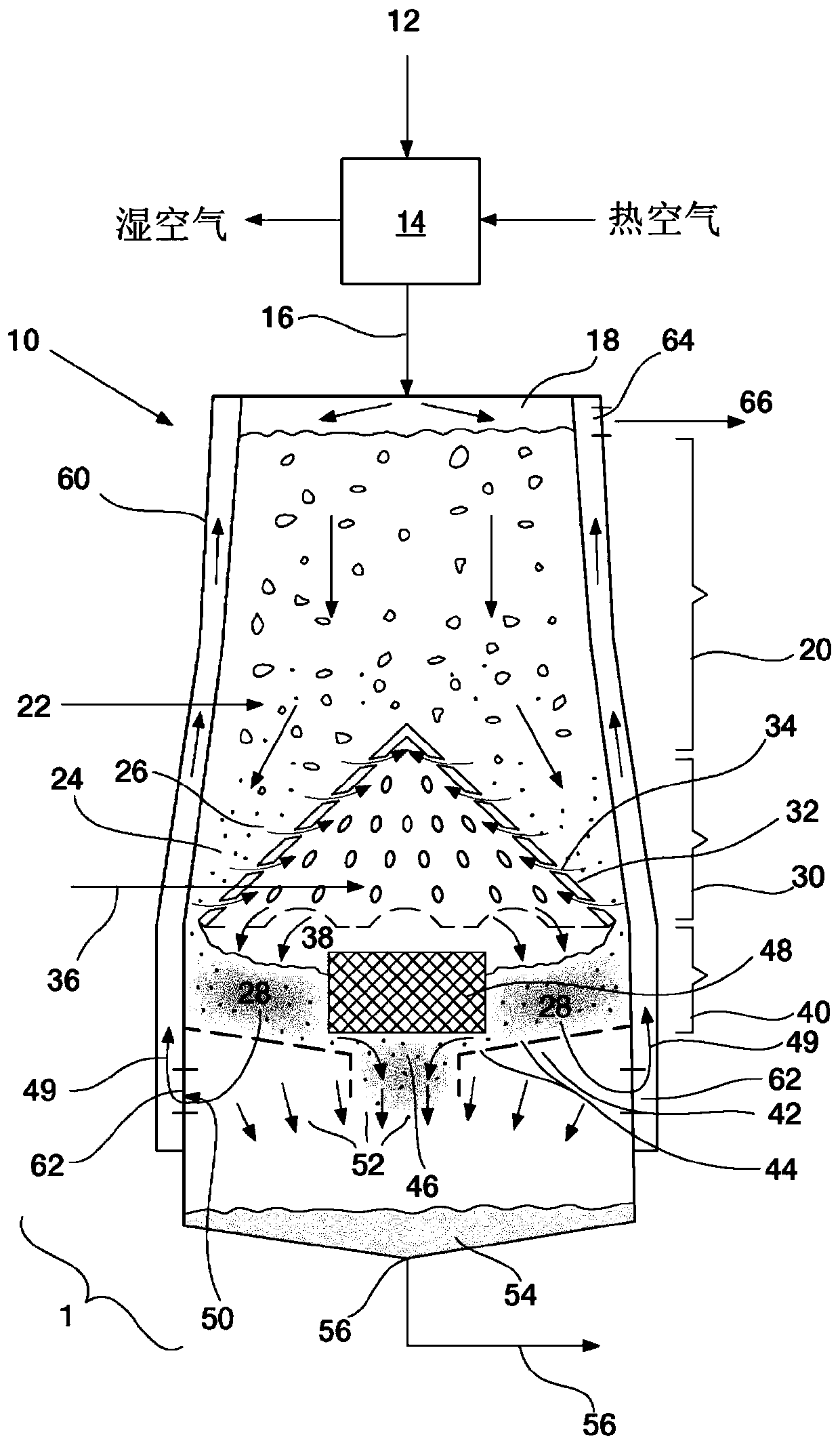 Process for converting carbonaceous material into low tar synthesis gas