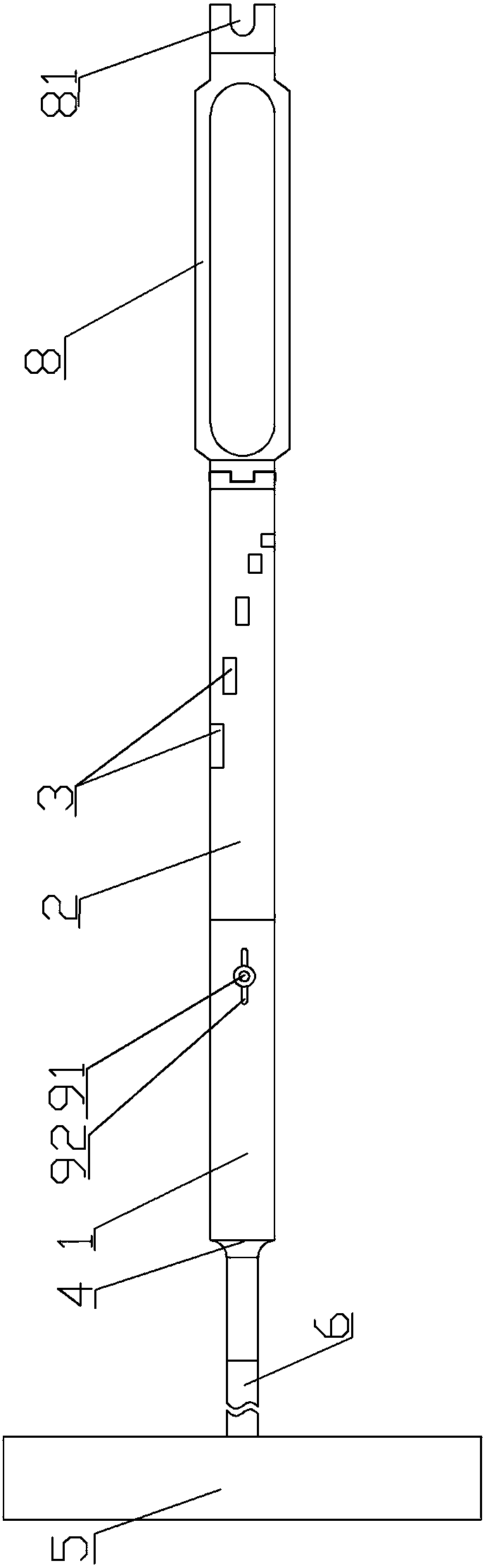 A steel strand reinforcing wire installation wrench