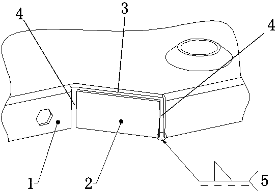 Air conditioner chassis sheet metal part and welding method thereof