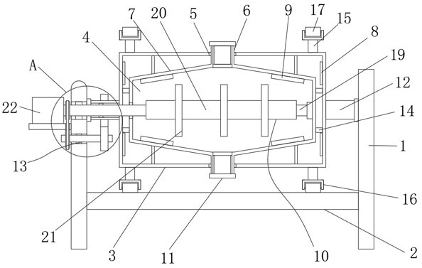 Raw material sand drying device for concrete production