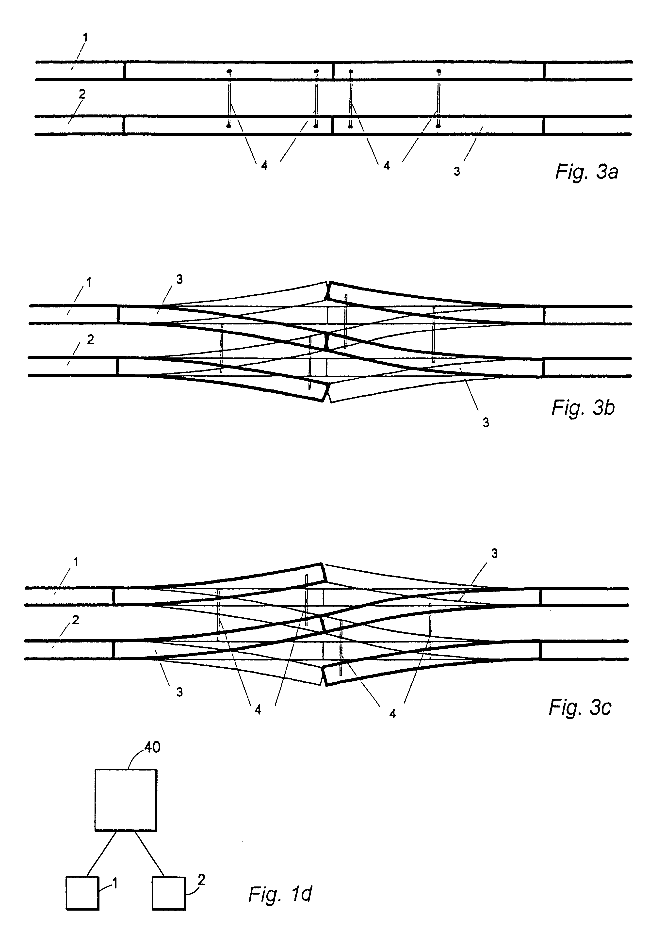 An interchange connection for track-encompassing track-guided vehicles