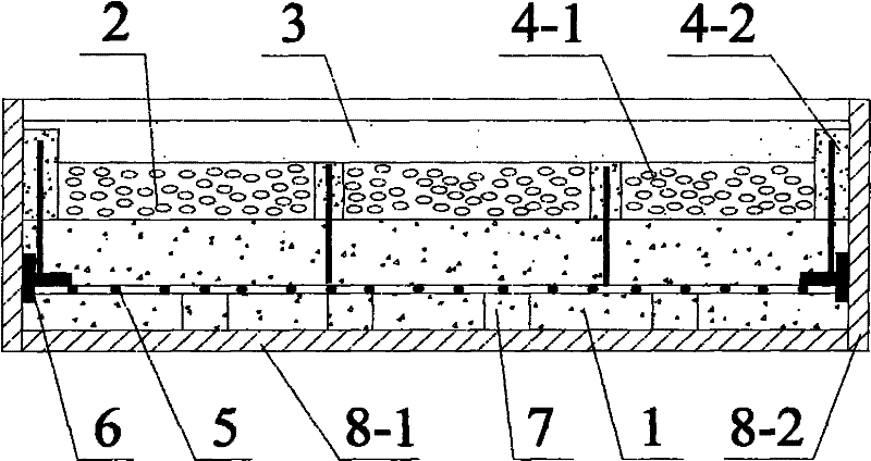 Cast-in-place process for ultra light foamed cement-based bearing heat insulation wallboard