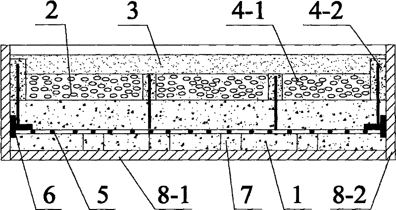 Cast-in-place process for ultra light foamed cement-based bearing heat insulation wallboard