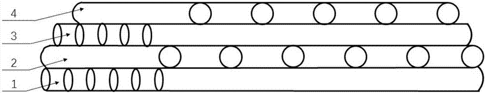 Hemp fibre woven reinforced foam sandwich structure composite material connected by sewing and preparation method thereof