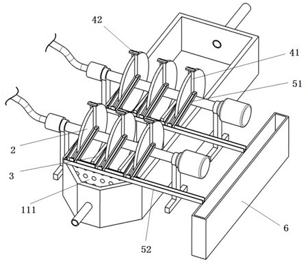 A rotary electrochemical continuous hard removal device