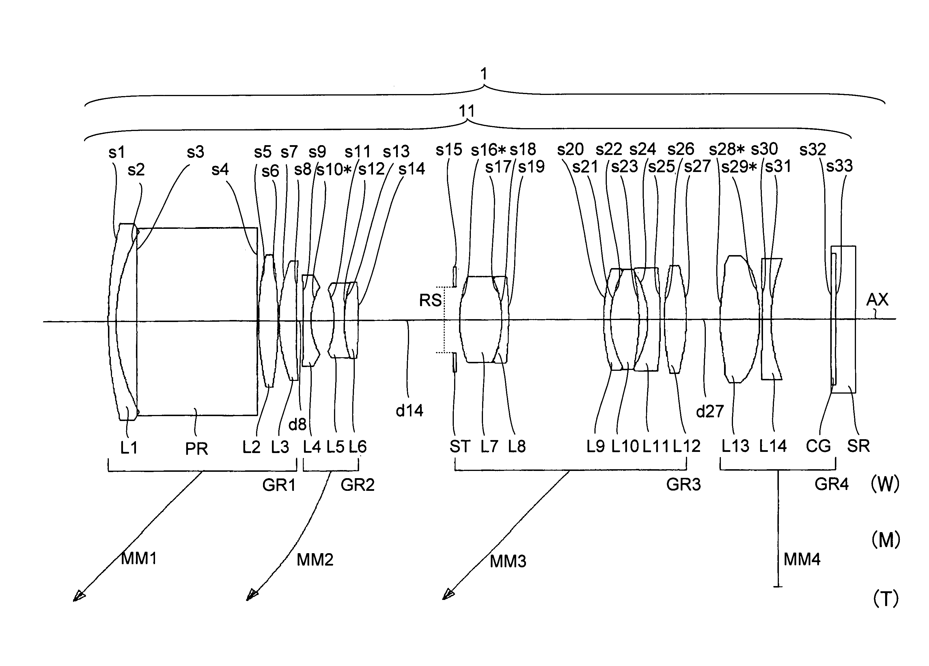 Variable magnification optical system and image taking apparatus provided therewith