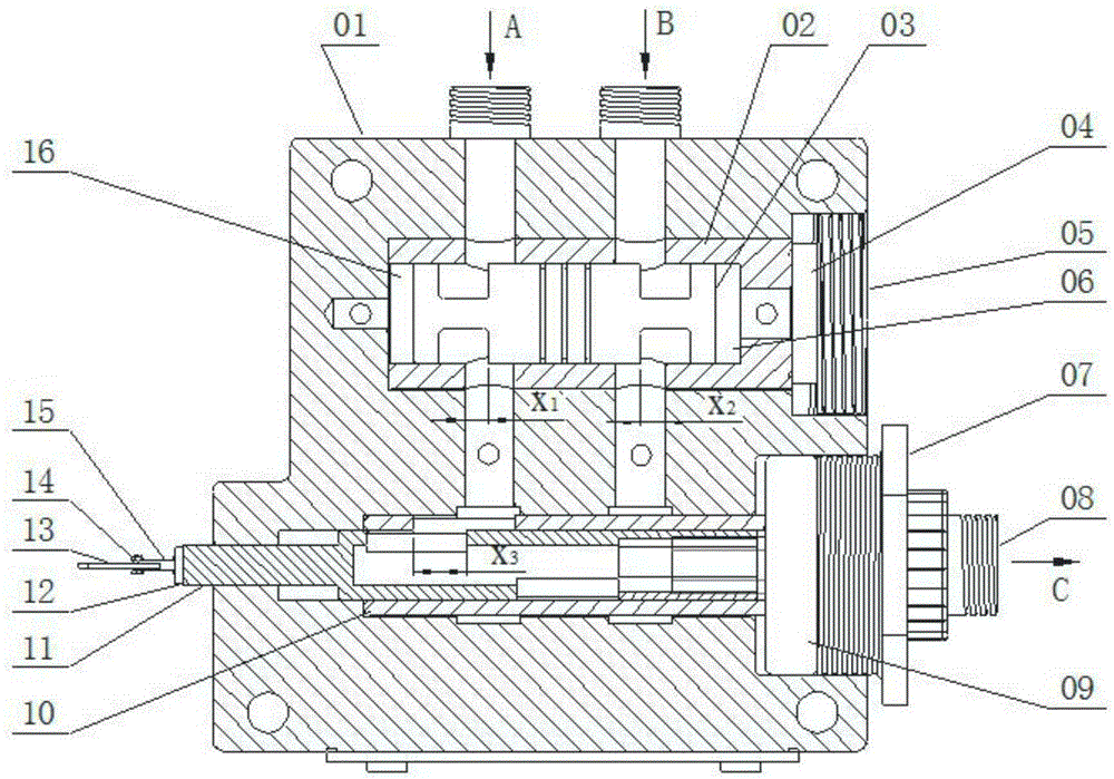 Fluid proportioning valve with pressure balancing device and application thereof