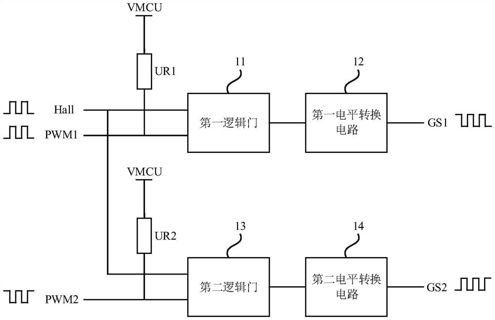 Automobile electronic pump driving control circuit and automobile electronic module