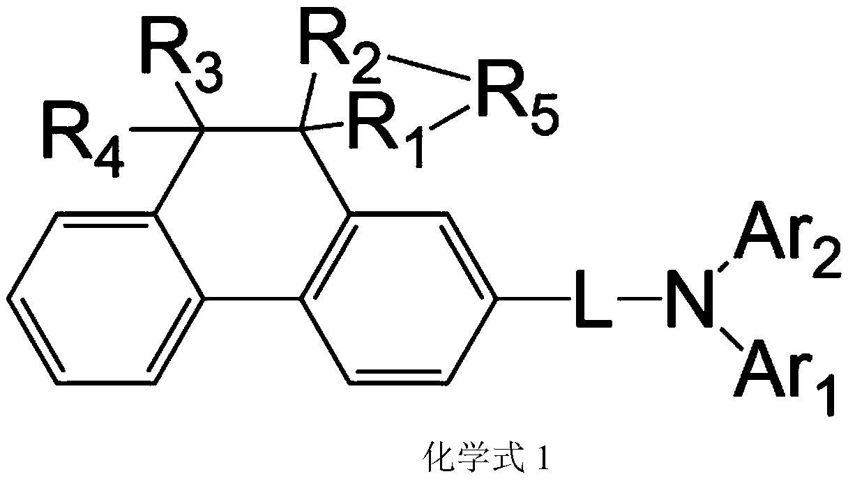 Organic electroluminescence material and organic electroluminescence device with material