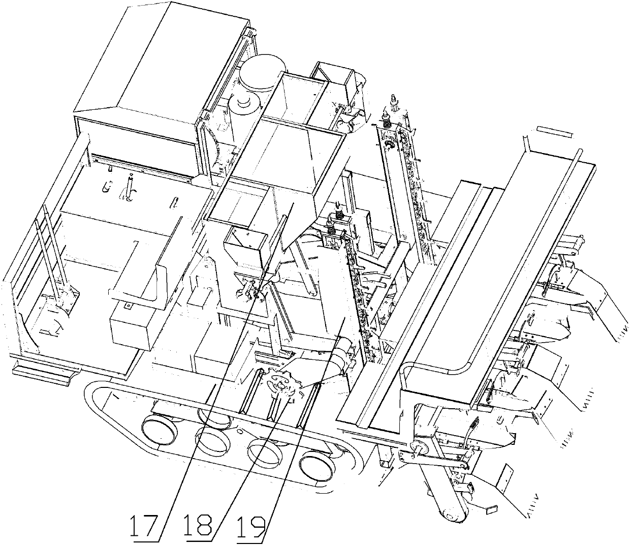 Crawler belt type potato planter