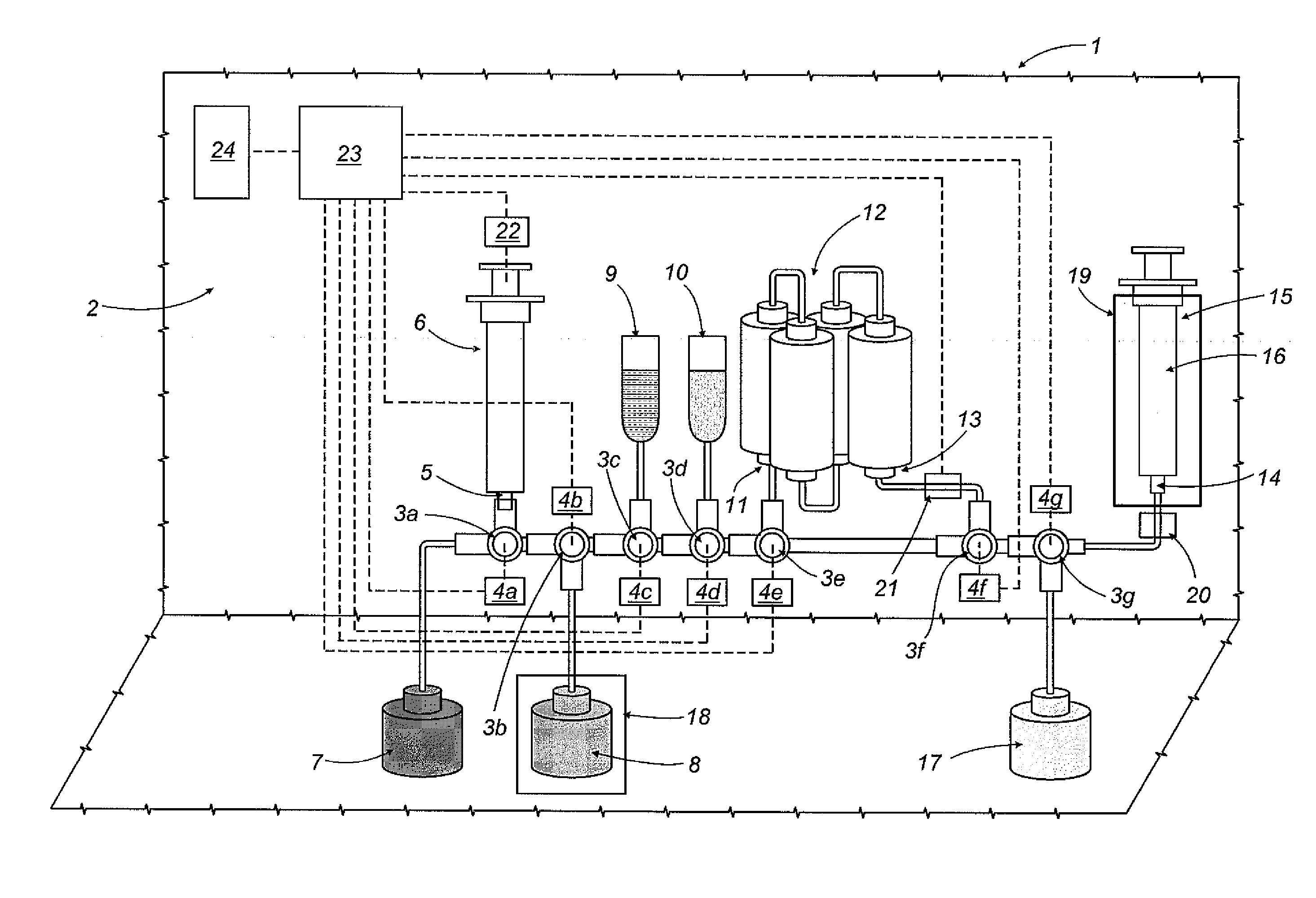 Apparatus and method for preparing medicines containing radioactive substances