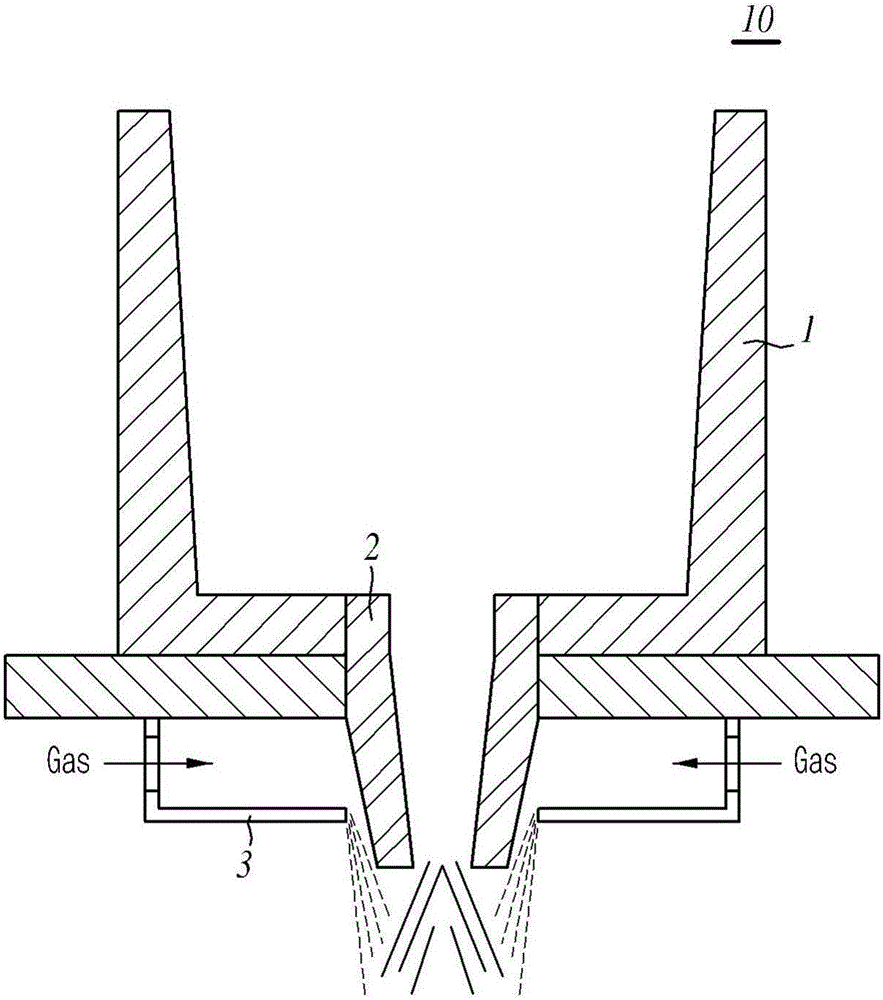 Apparatus and method for manufacturing fine powder by using mixed gas spray