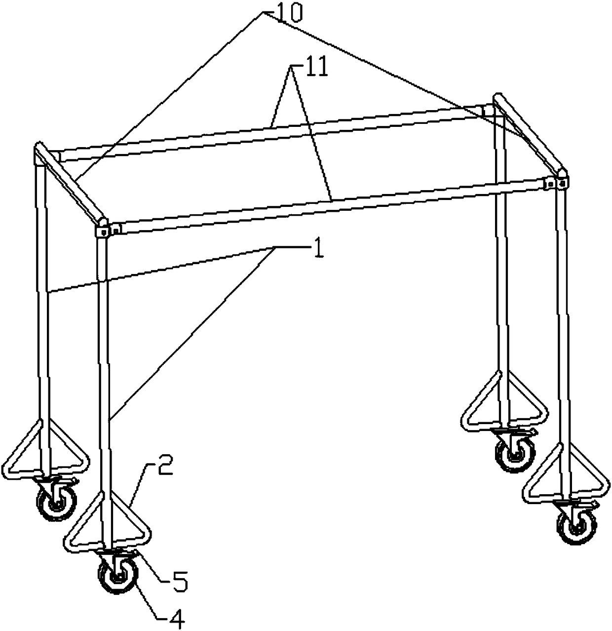 Rod piece furniture connection structure