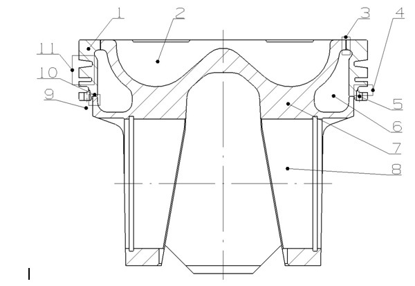 Novel laser welding piston with forged steel structure