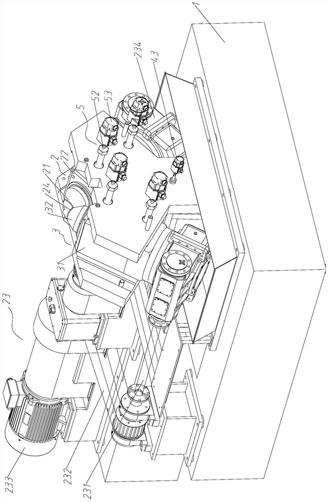 A spiral blade cold rolling mill