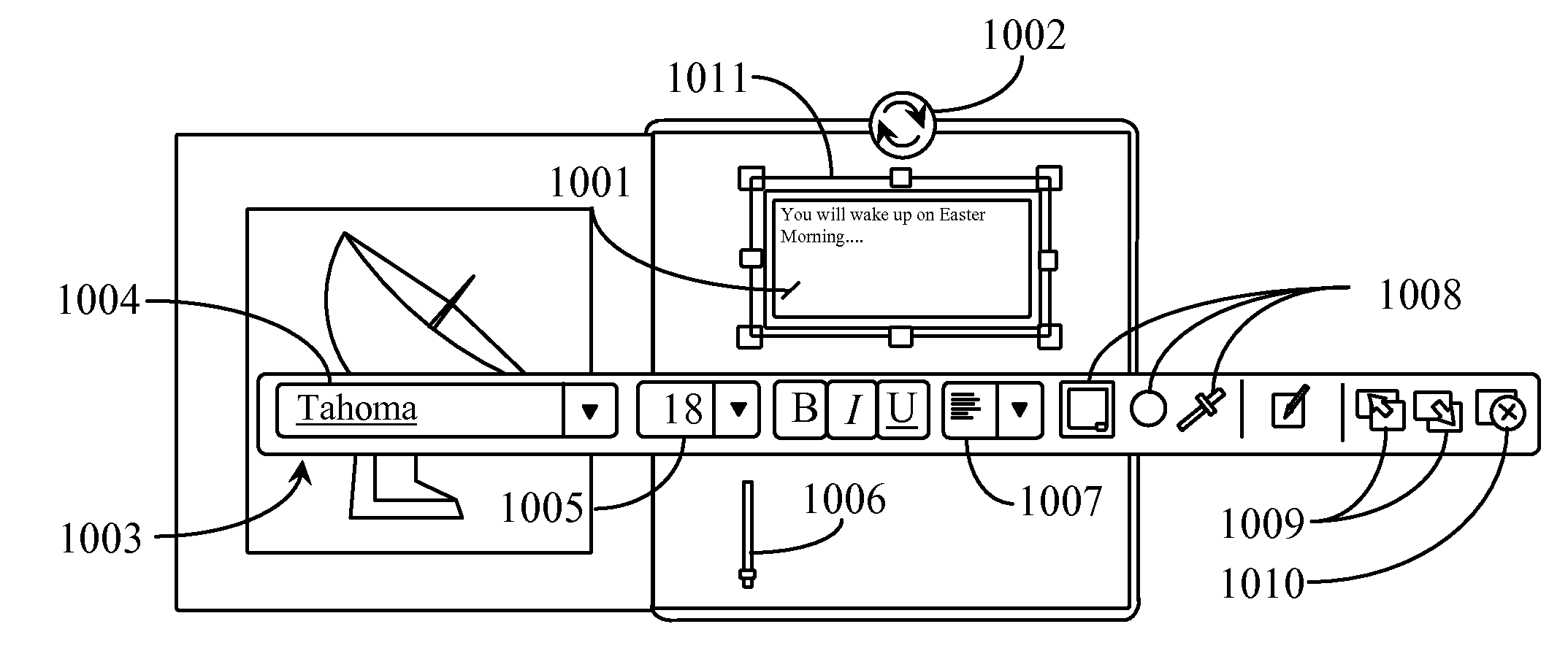 Method for Automatically Previewing Edits to Text Items within an Online Collage-Based Editor