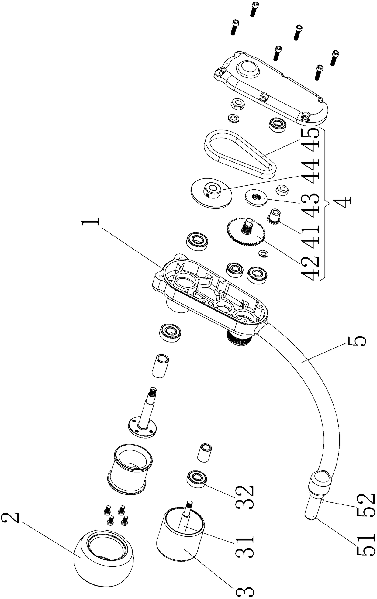 Single-wheel type bicycle speed reduction device