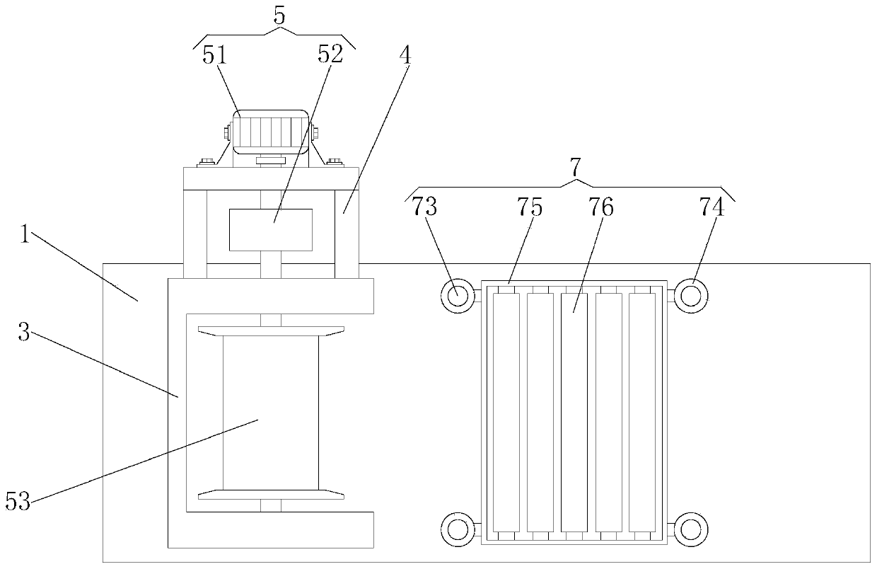 Textile cloth winding device convenient to buffer