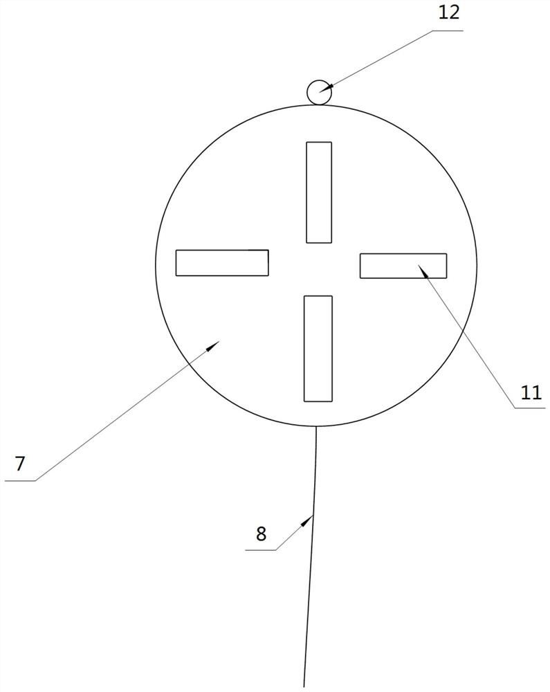 Quick positioning device for accident vehicles falling into water