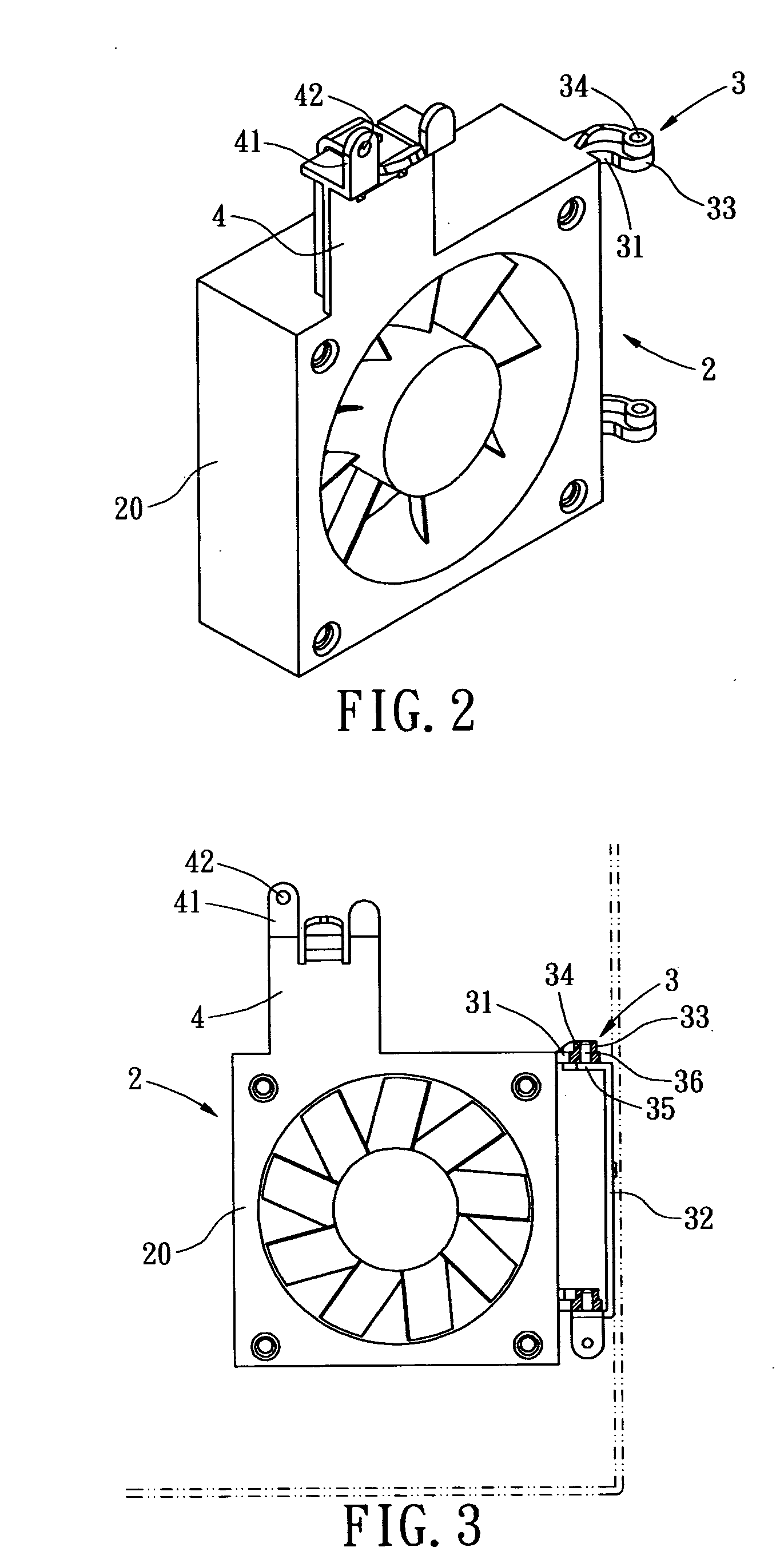 Quickly detached cooling fan mounting bracket for computer