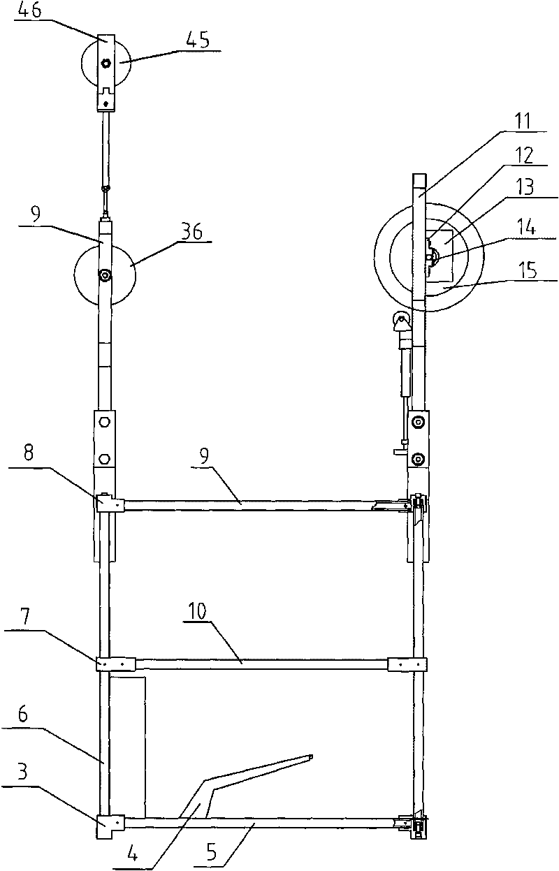 Walking-type hanging basket for transmission line