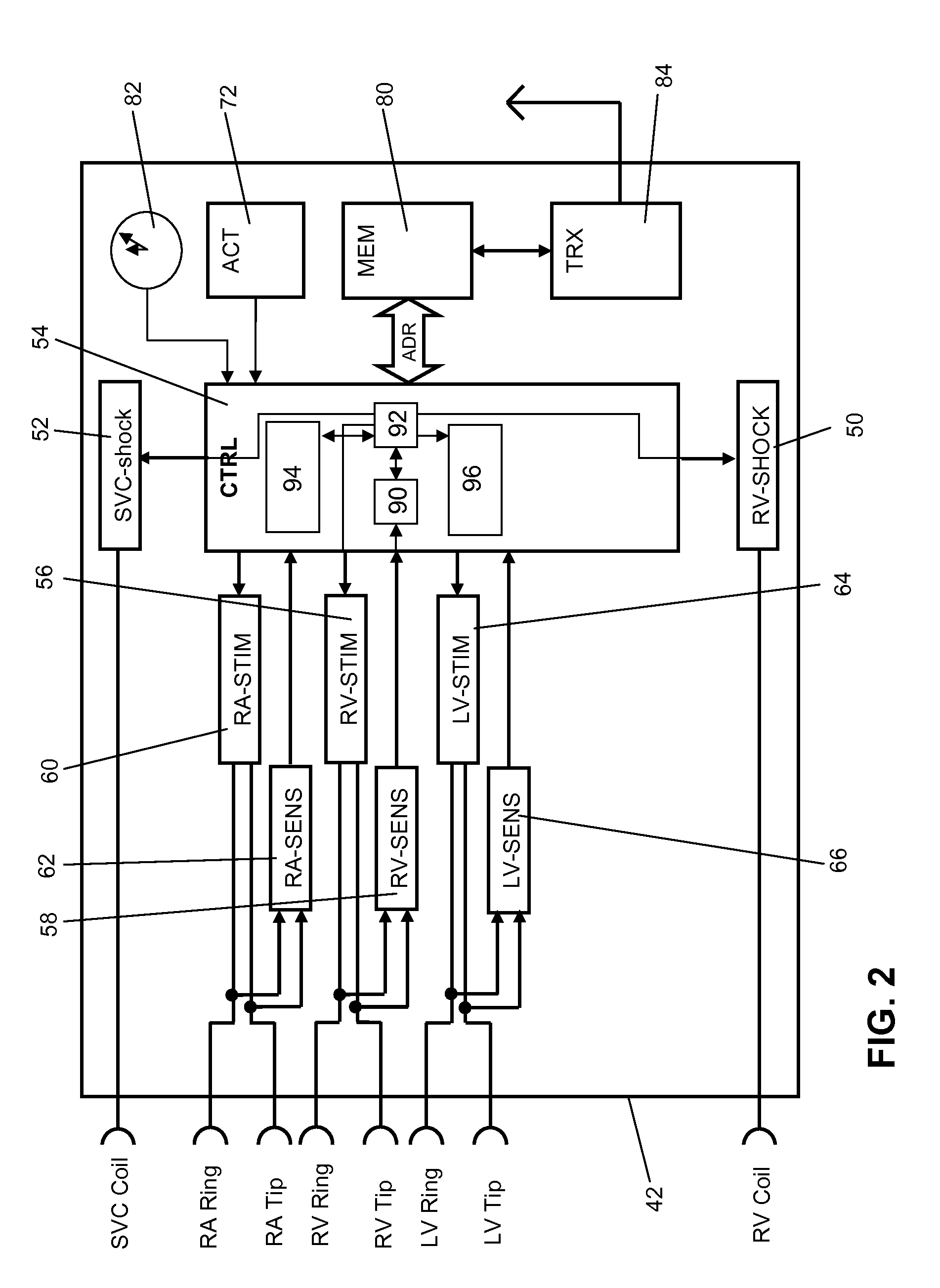 Electrotherapy device for treating tachycardiac arrhythmias of a heart