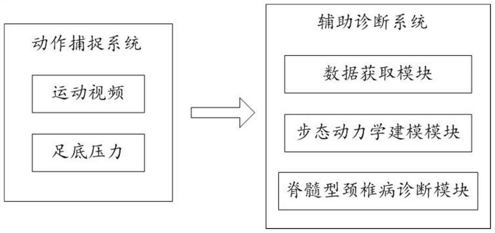 Cervical spinal spondylopathy auxiliary diagnosis system based on gait analysis and deterministic learning