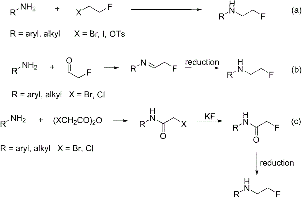 Method for preparing fluorine-containing secondary amine