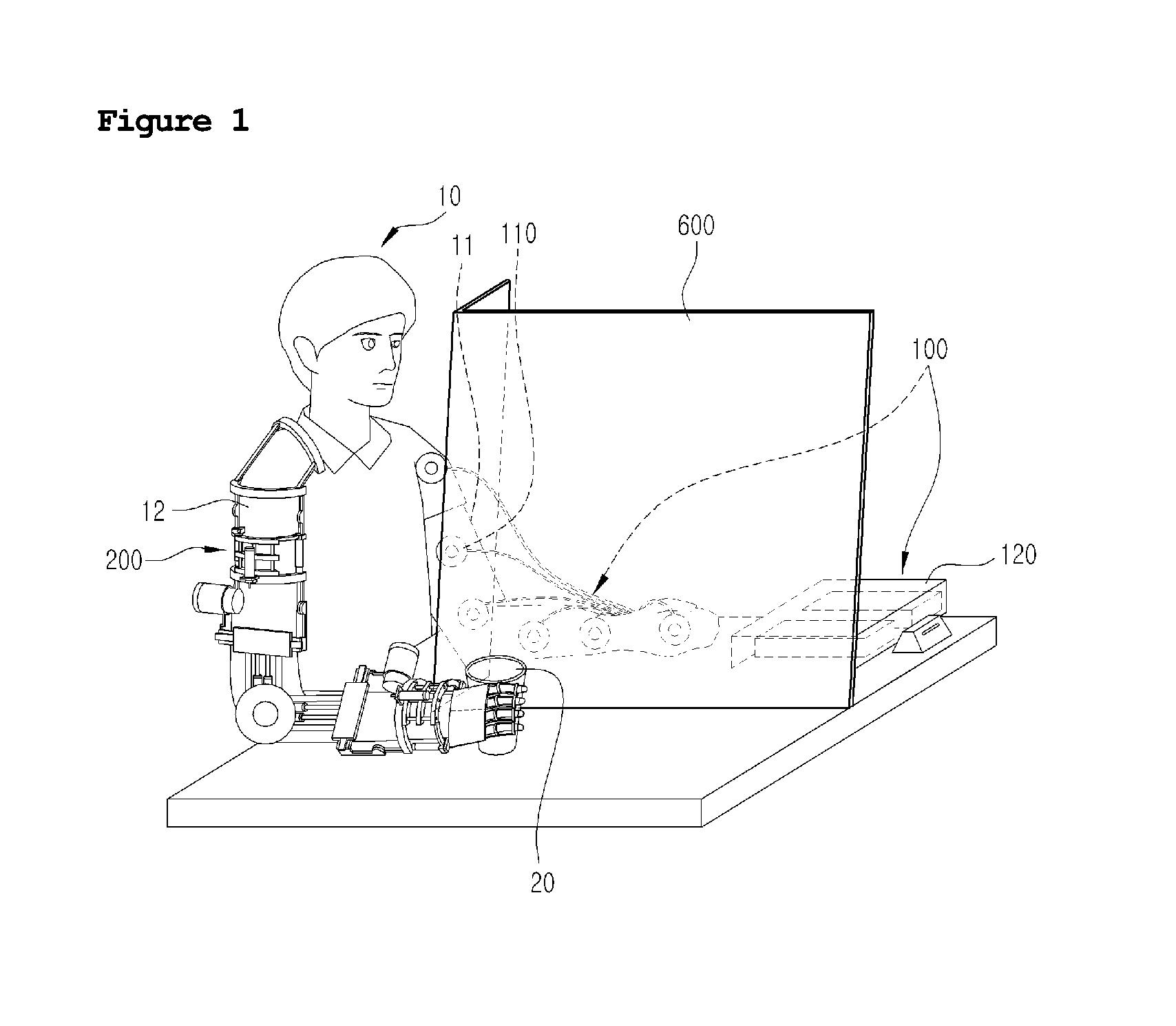 Treatment device for hemiplegia