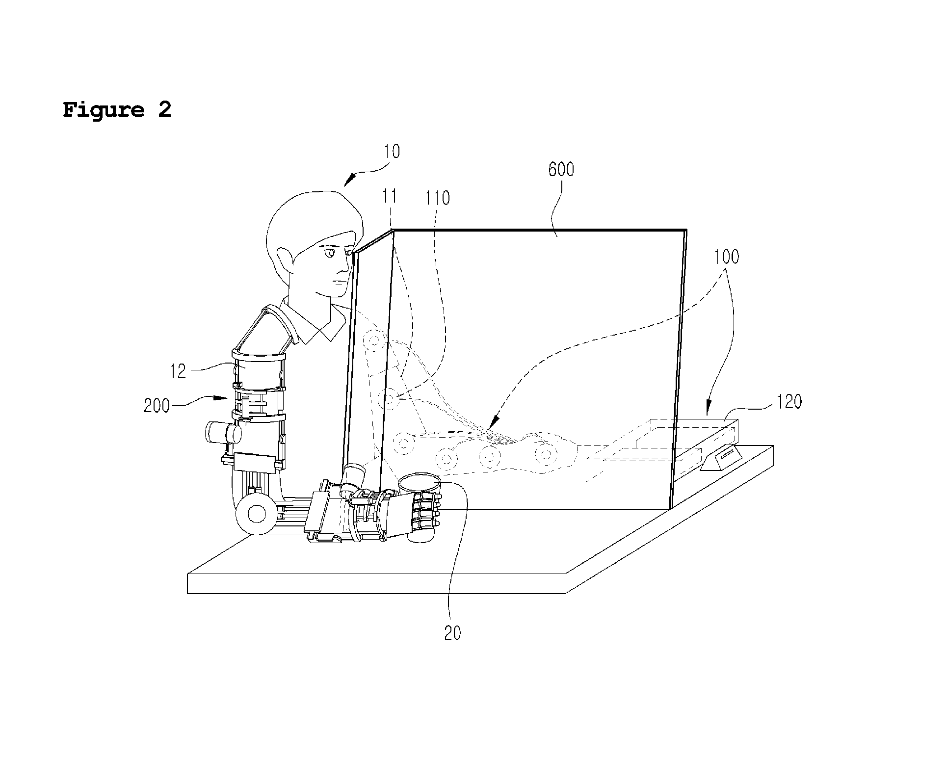 Treatment device for hemiplegia