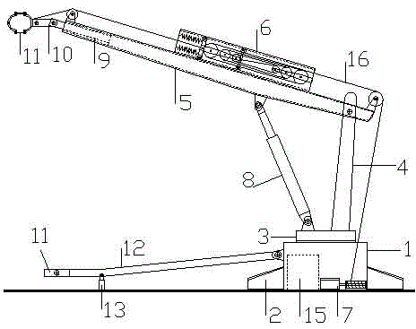 Historic building slanting timber frame tensioning jacking resetting device