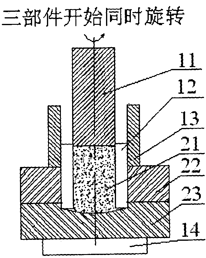 Double-moving ring friction spot welding method