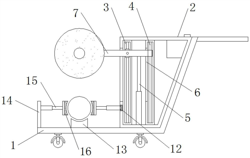 A mobile plastic pipe cutting device