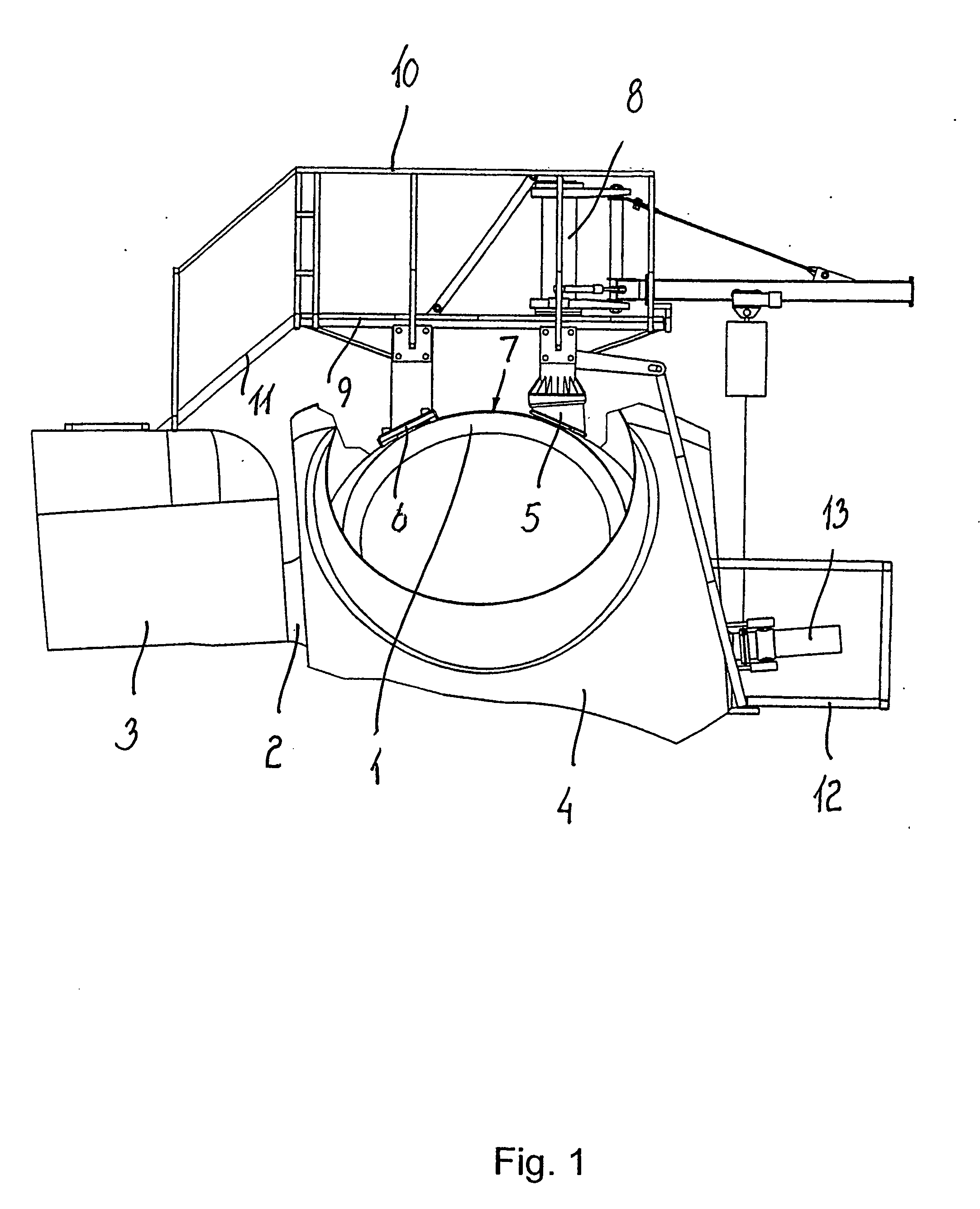 Method of Conducting Service on a Wind Turbine Using Equipment Mounted on the Hub