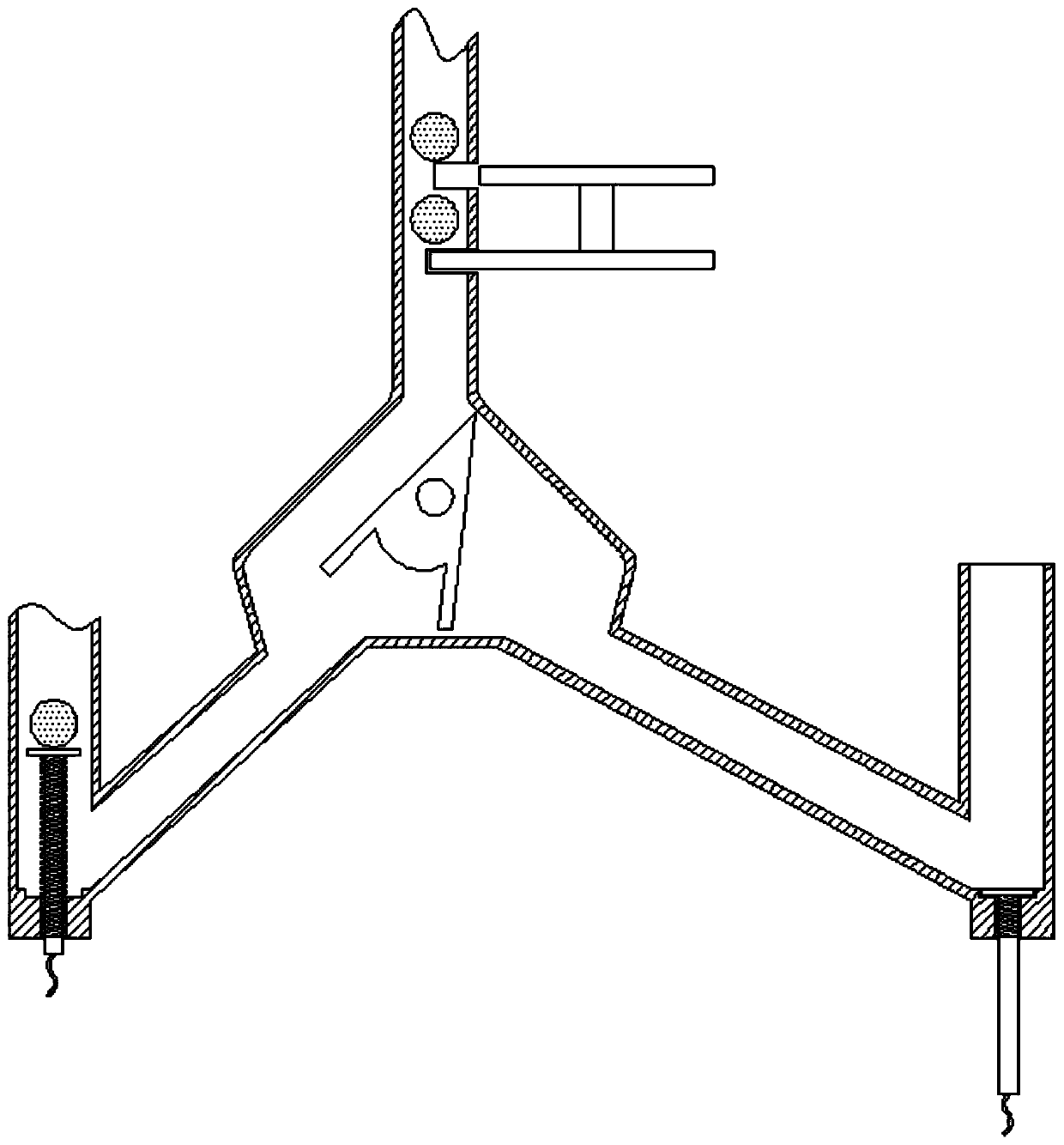 Dual-purpose adjustable type tennis ball serve training auxiliary device