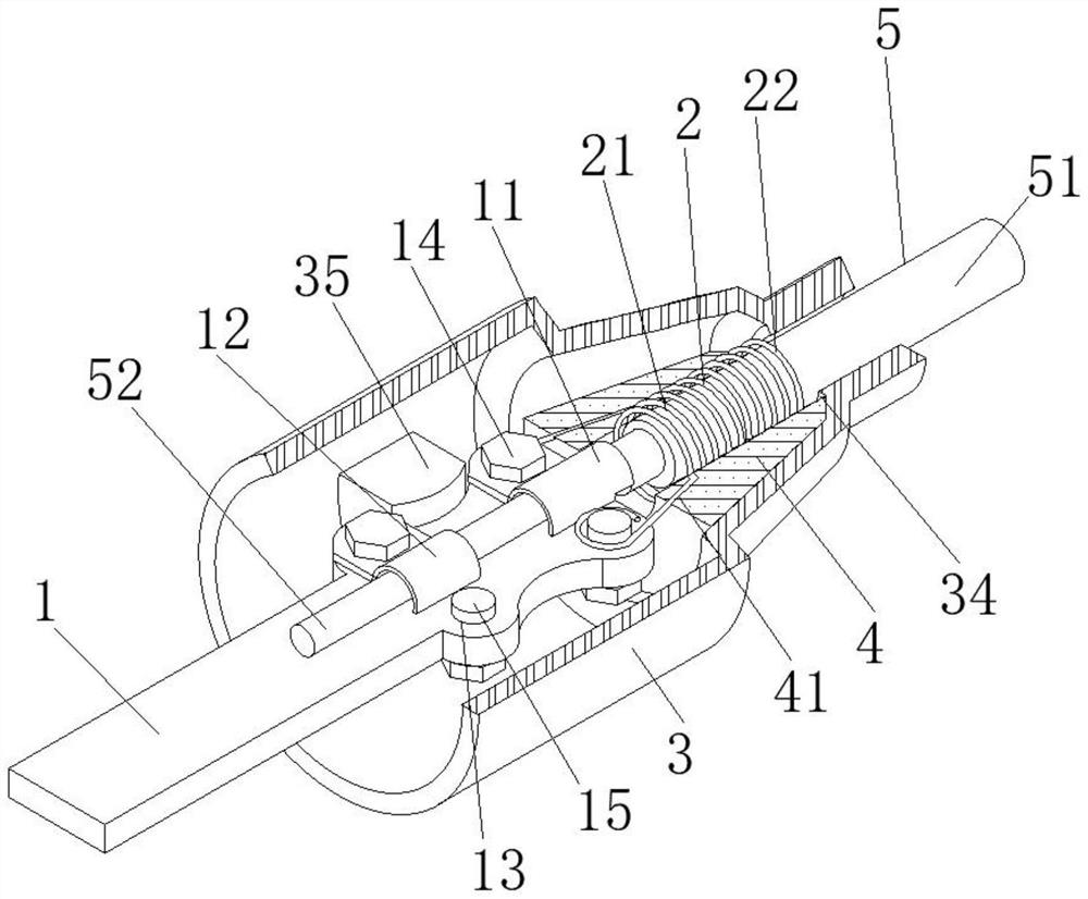 Anti-breaking and anti-corrosion wire clamp box based on triangle mechanical equilibrium principle