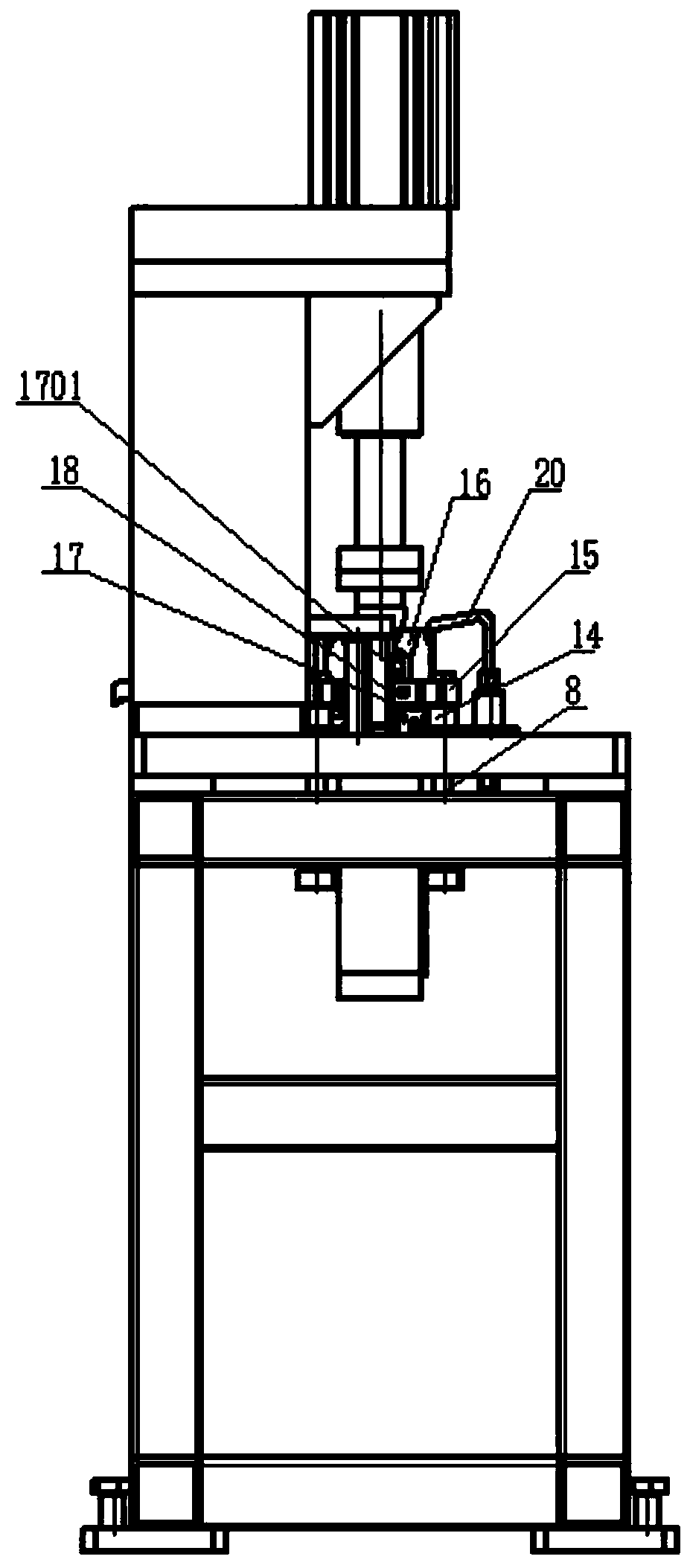 Automatic pressing forming device and method of low-pressure casting sprue filter net