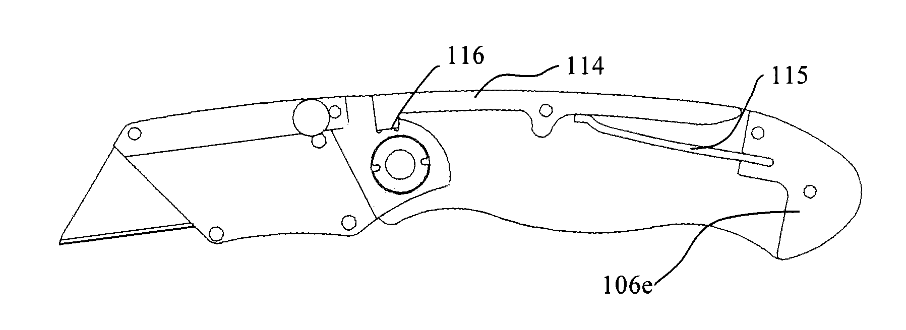 Utility knife with replaceable blade