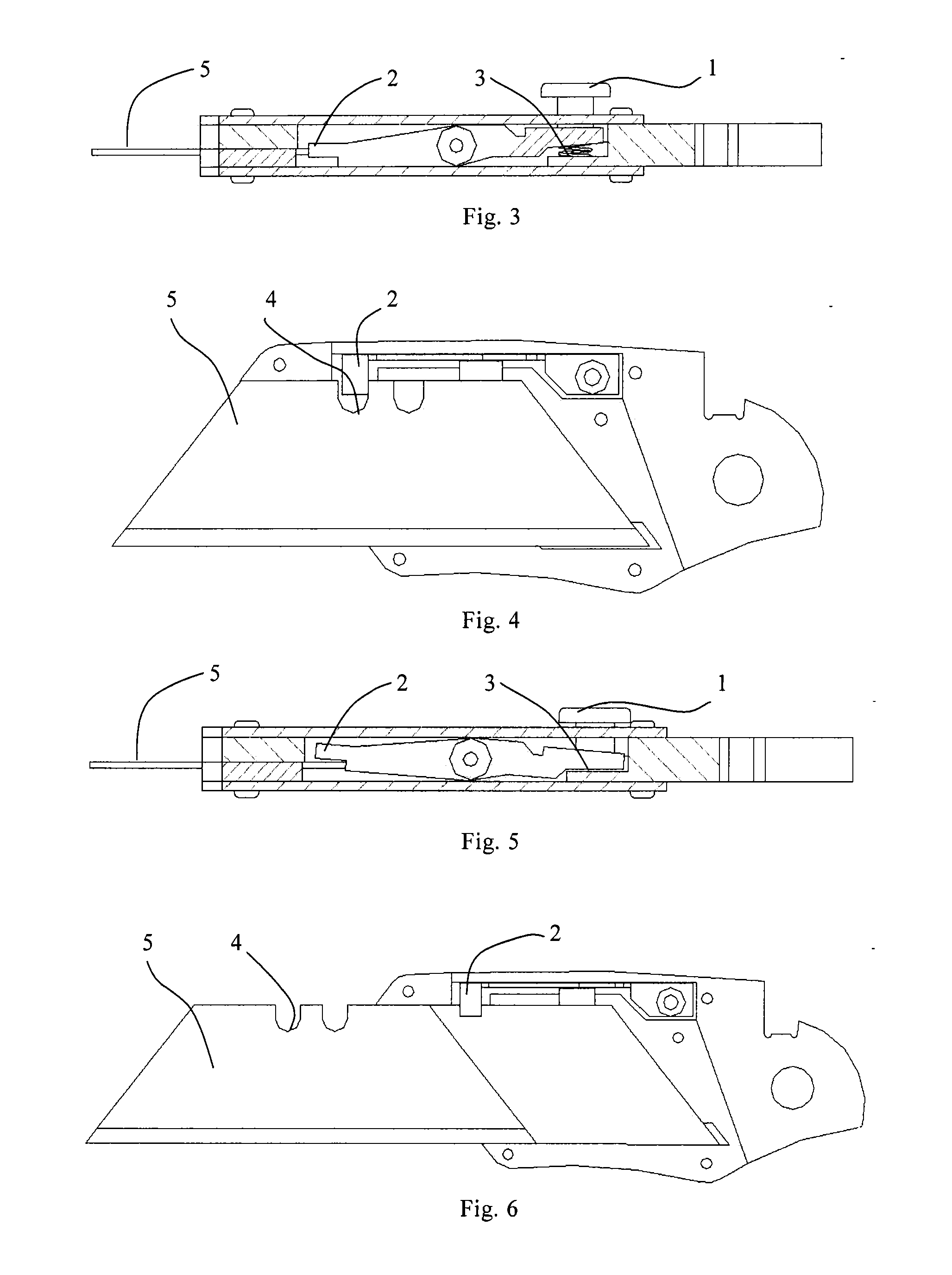 Utility knife with replaceable blade