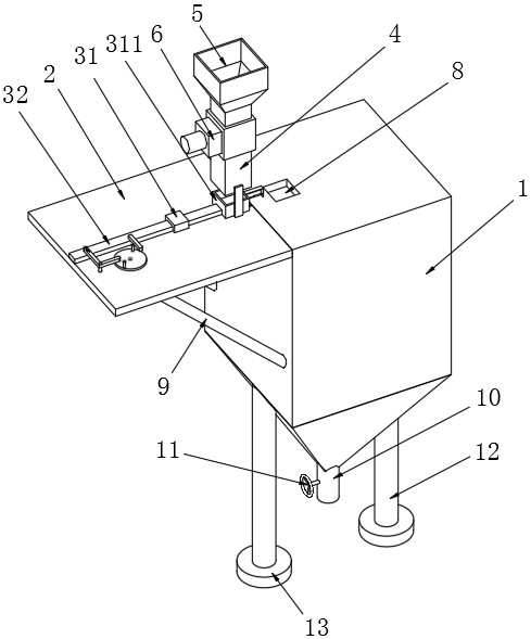 A quartz feeding system and non-destructive adding method for laterally stacking polysilicon raw materials