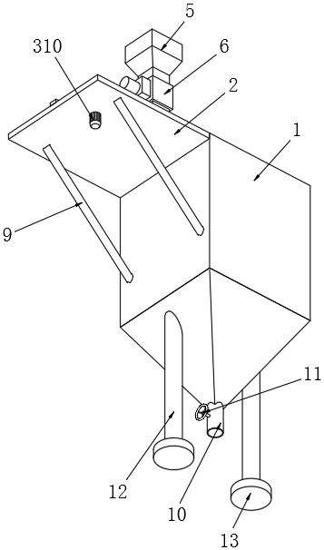 A quartz feeding system and non-destructive adding method for laterally stacking polysilicon raw materials