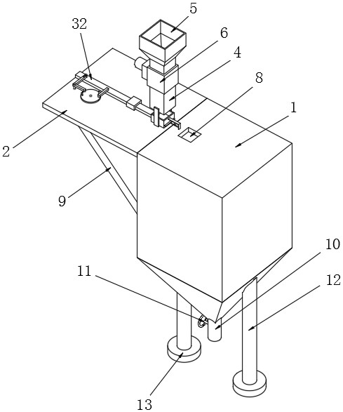 A quartz feeding system and non-destructive adding method for laterally stacking polysilicon raw materials