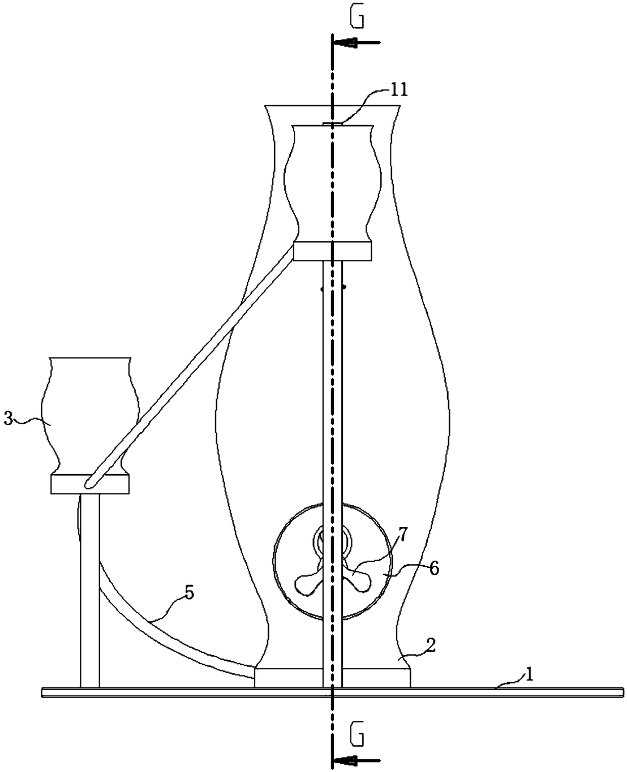 Aquatic plant vase capable of supplying oxygen and changing water through energy transformation