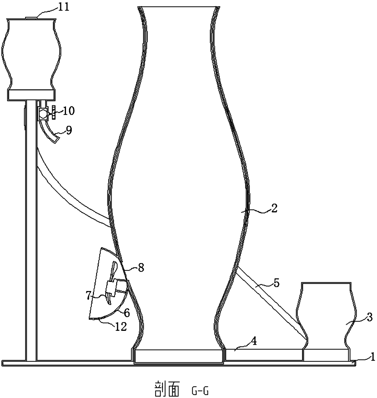 Aquatic plant vase capable of supplying oxygen and changing water through energy transformation