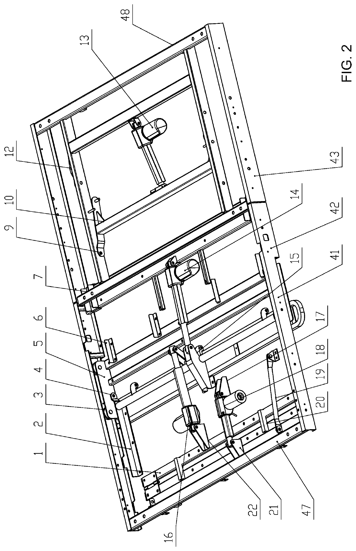 Knockdown adjustable bed with a slidable assembly