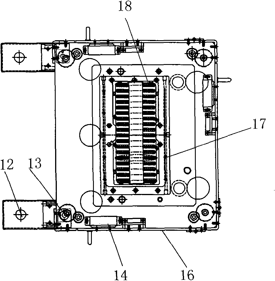 Device for separating lead frame from flow channel