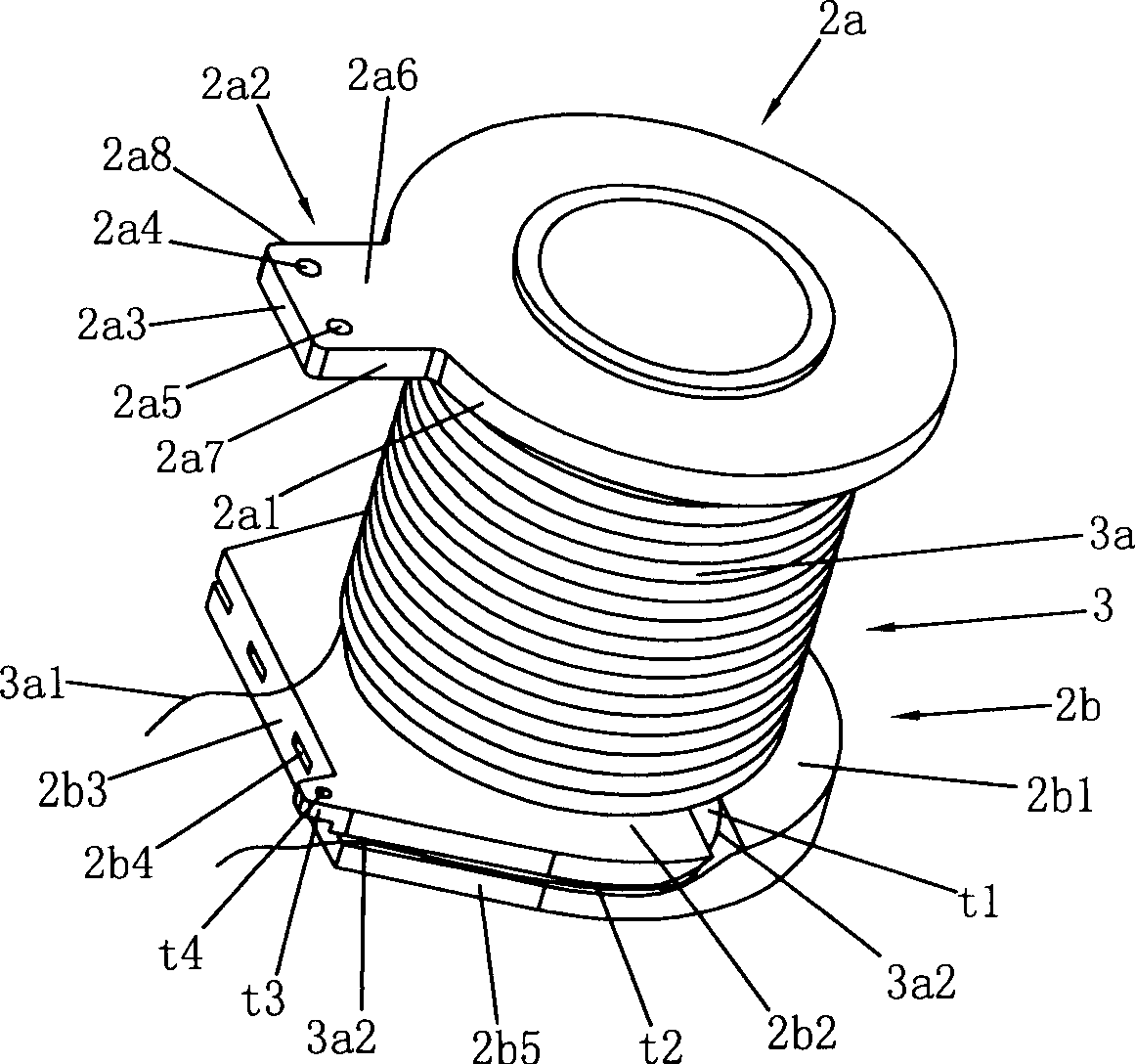 Coil framework and electromagnetic coil